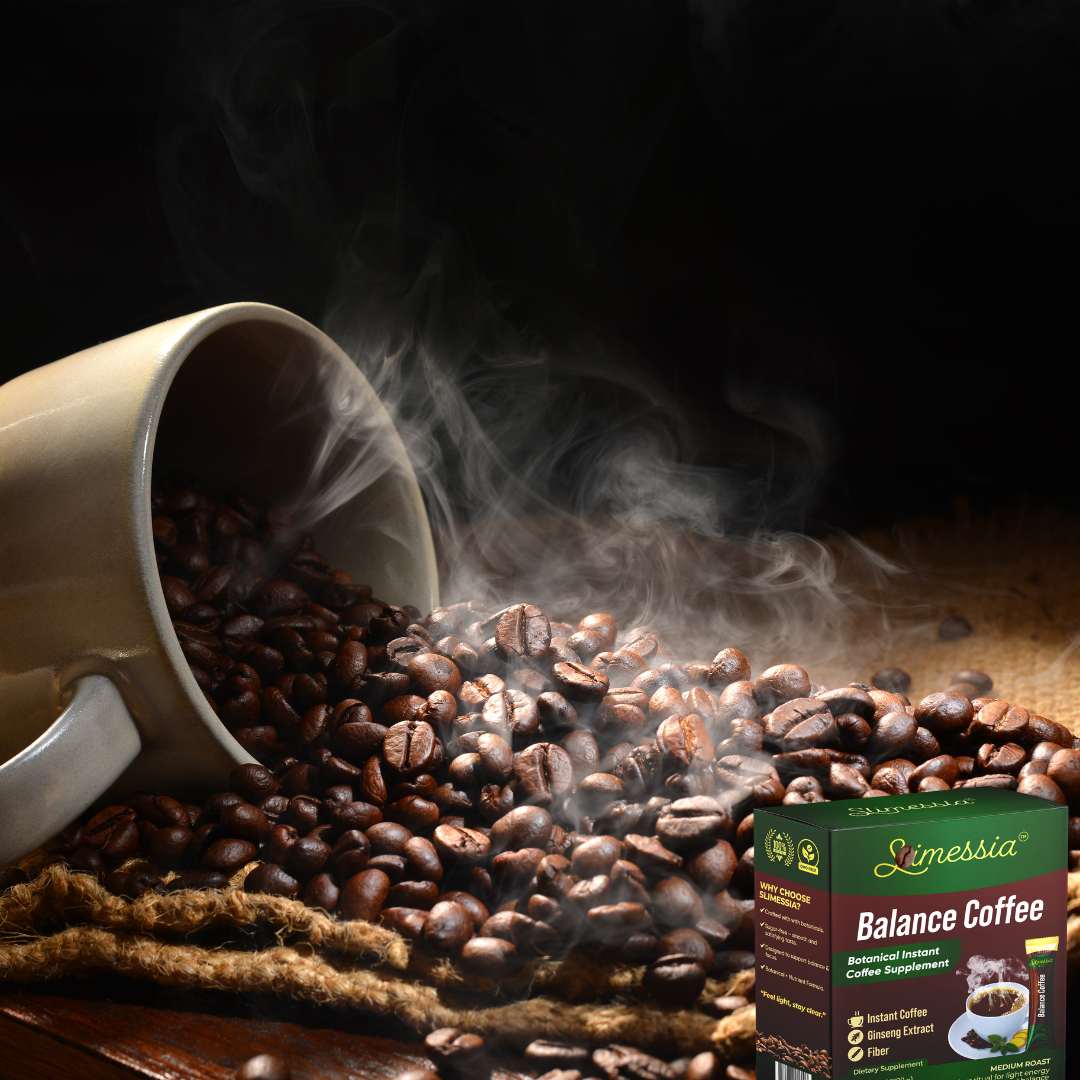 Slimessia Balance Coffee - Botanical Instant Coffee Supplement with Garcinia Cambogia and Ginseng