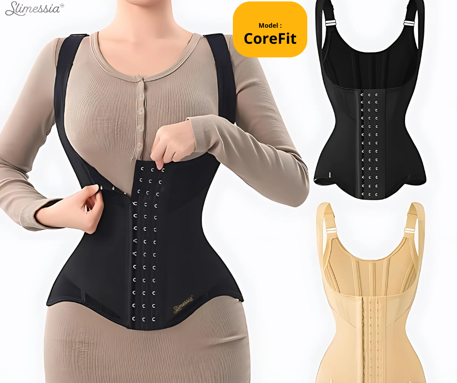 Slimessia Shapeline Corefit Waist Trainer Vest, Compression Cincher, with Hook & Eye, for Women
