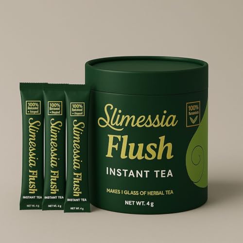 Slimessia Flush Instant Herbal Tea, 4g Single Serve Packets, 100% Natural