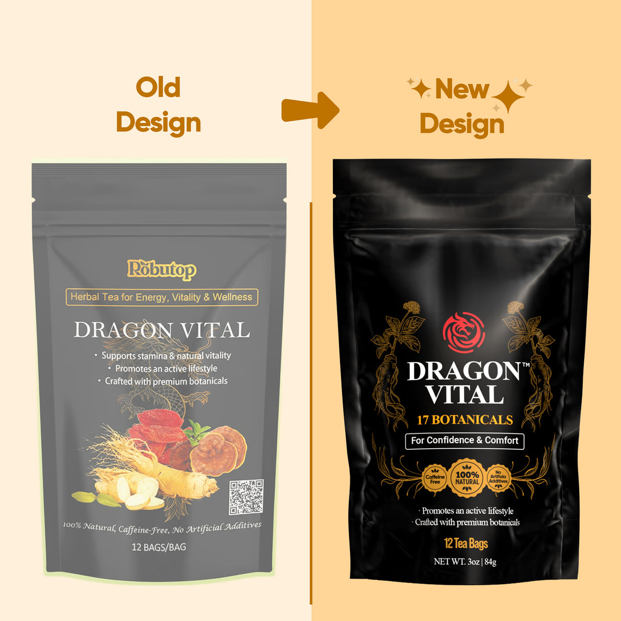 Dragon Vital Herbal Tea with Ginseng & Maca