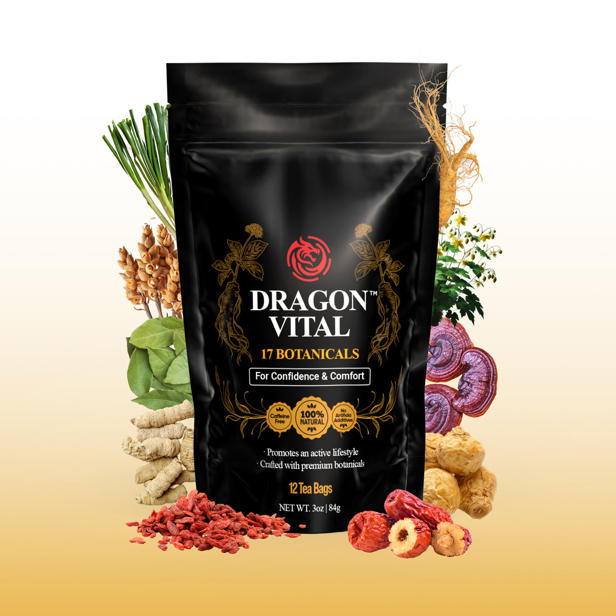 Dragon Vital Herbal Tea with Ginseng & Maca