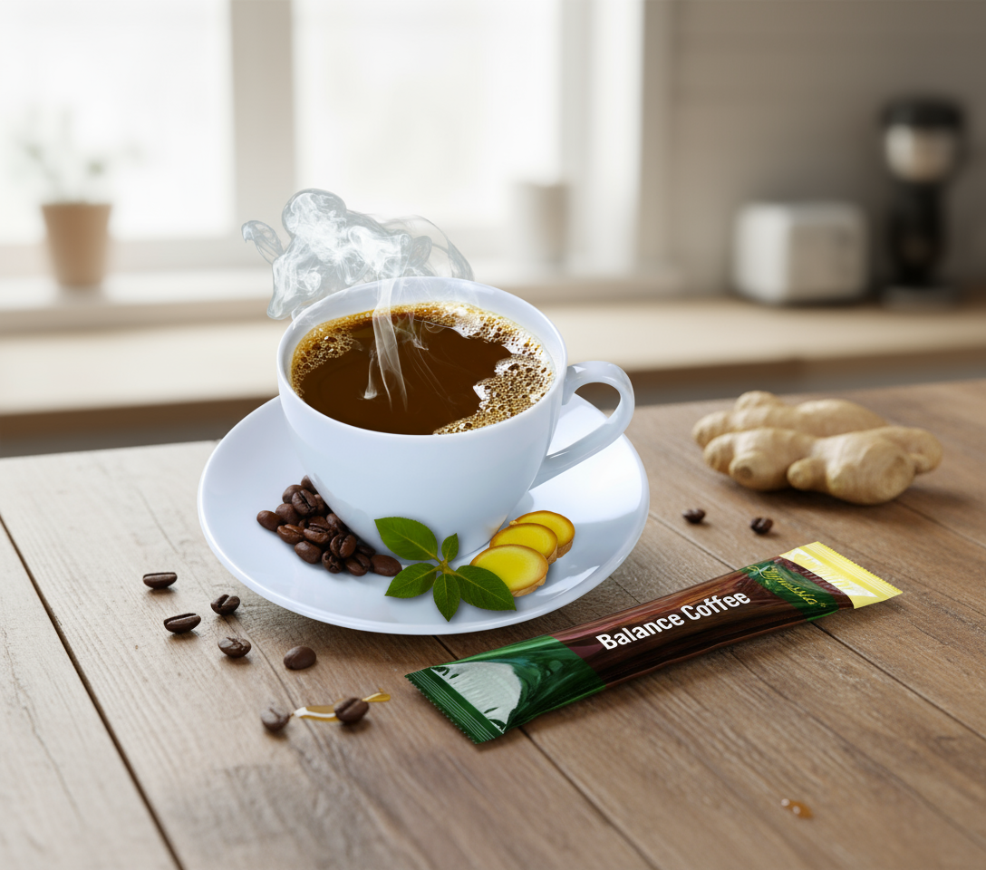 Slimessia Balance Coffee - Botanical Instant Coffee Supplement with Garcinia Cambogia and Ginseng