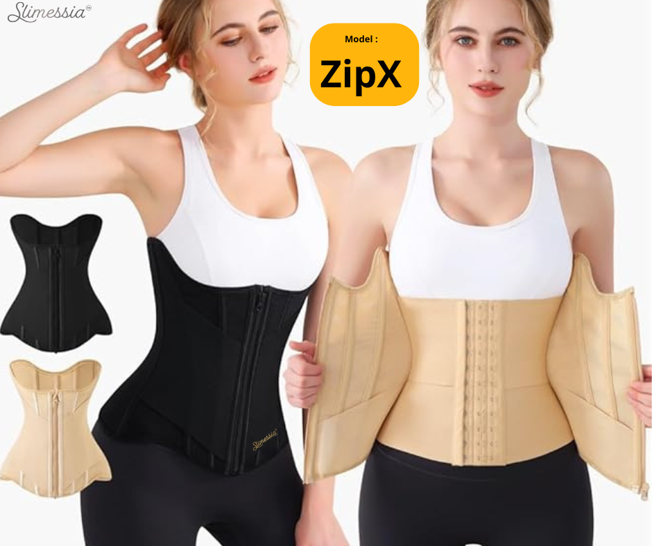 Slimessia Shapeline ZipX Waist Trainer for Women with Zipper and Hook & Eye