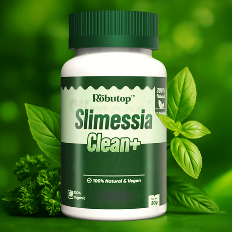 Robutop Slimessia Clean+ Gentle Digestive Support Supplement with Herbal Ingredients – Plant-Based Gut Health Formula – Non-GMO, Gentle & Clean, 30 Capsules