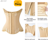 Slimessia Shapeline Flexy - Premium Waist Trainer Corset, Breathable Mesh, Adjustable Steel Boned