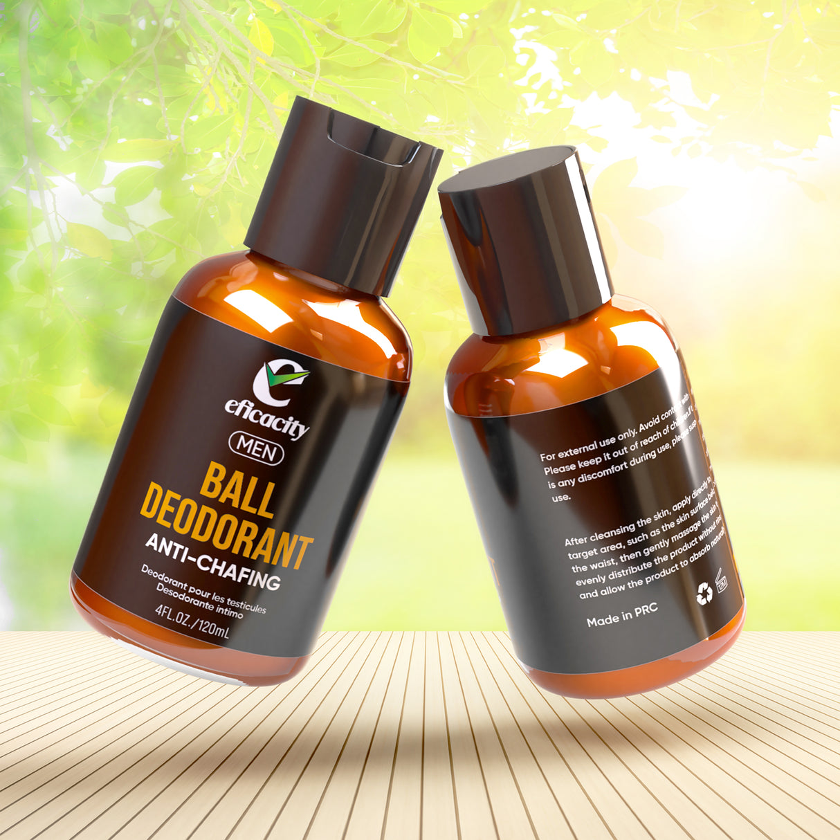 Eficacity Men Ball Deodorant, Anti-Chafing Formula, 4 Fl Oz | by Robutop