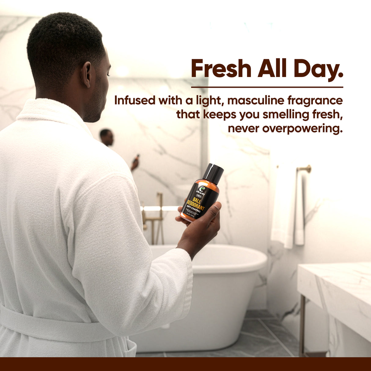 Eficacity Men Ball Deodorant, Anti-Chafing Formula, 4 Fl Oz | by Robutop