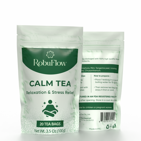RobuFlow - Calm Tea - Natural Stress Relief & Relaxation Blend
