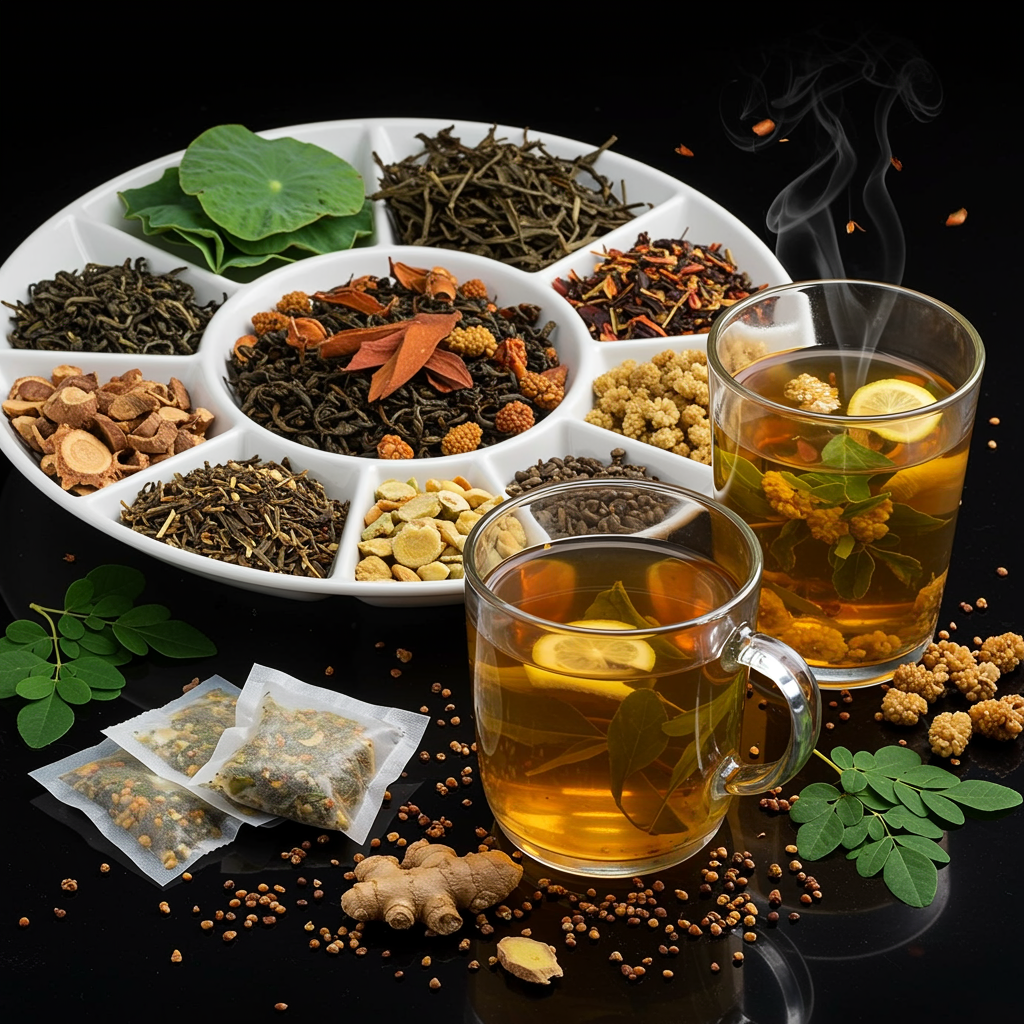 S*limessia Tea - Natural Digestive Herbal Blend with Lotus Leaf Cassia Seed Mulberry Leaf